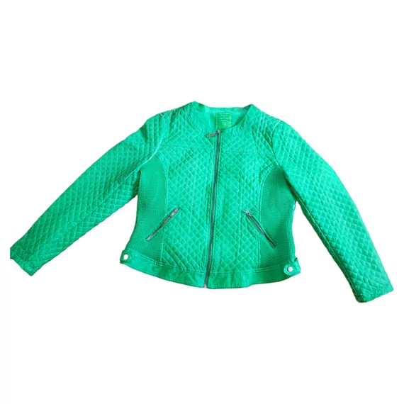 Yest Fashion zöld steppelt női  átmeneti kabát (méret: 46)