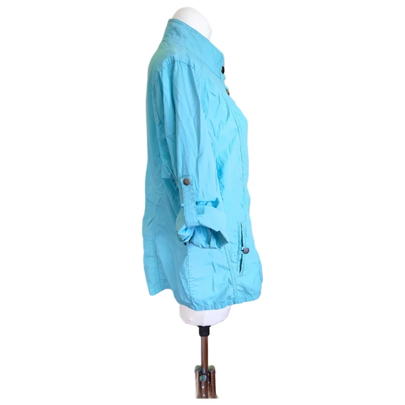 Laura Torelli világoskék átmeneti női kabát (méret: 46/L)