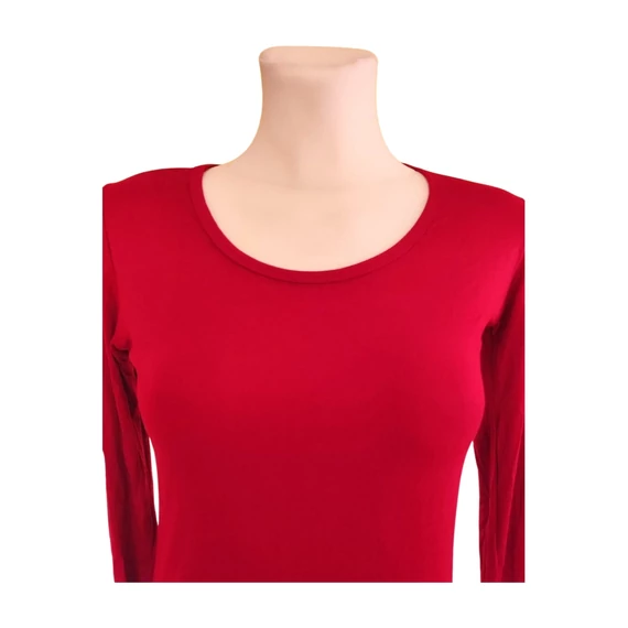 Made In Italy piros csipkés női felső