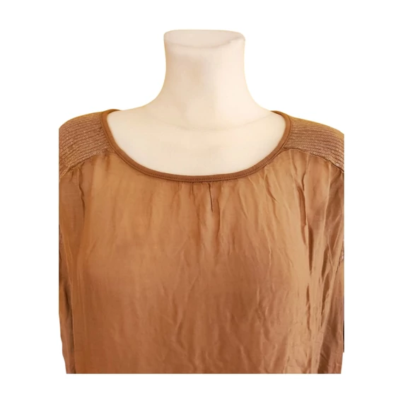 Barna flitteres női felső