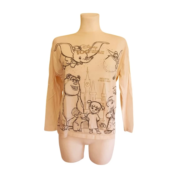 Zara tört fehér mintás női felső