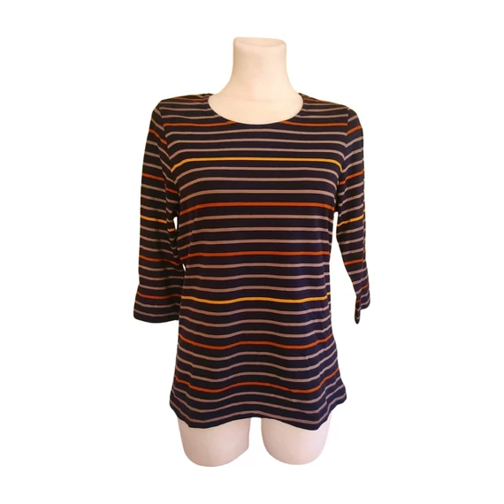 Aproductz sötétkék csíkos női felső