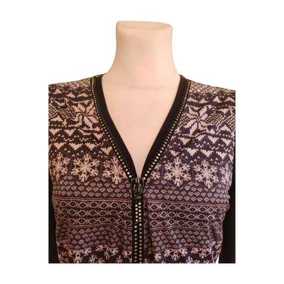 Joseph Ribkoff szürke mintás női felső