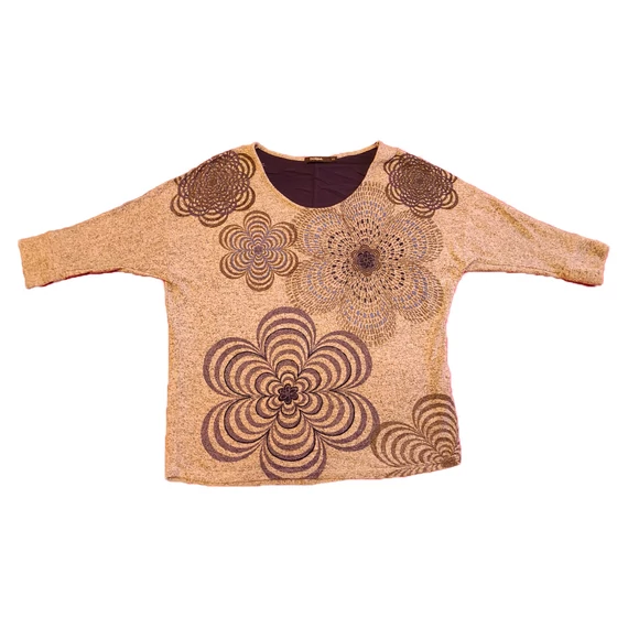 Desigual szürke színű mintás női felső (méret: XS)