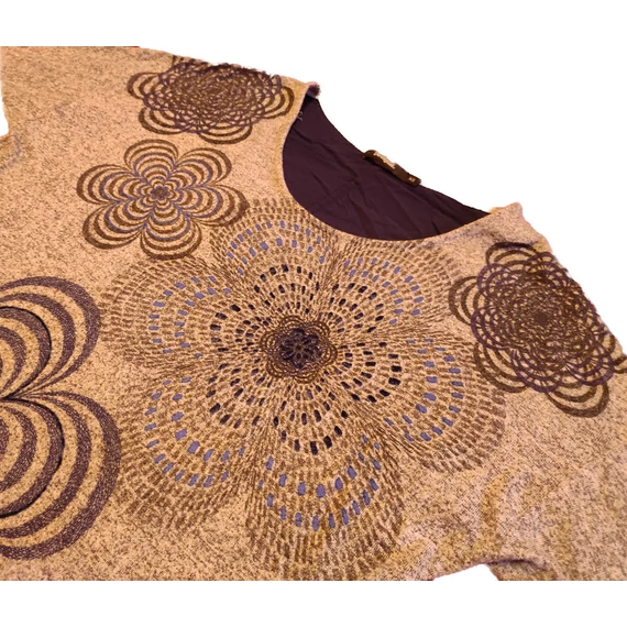 Desigual szürke színű mintás női felső (méret: XS)