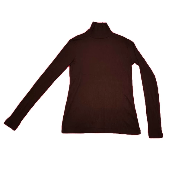 H&M fekete színű bordázott női garbó (méret: S)