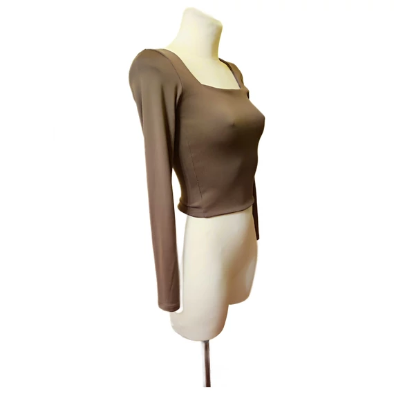 Amisu barna színű női top (méret: XS)