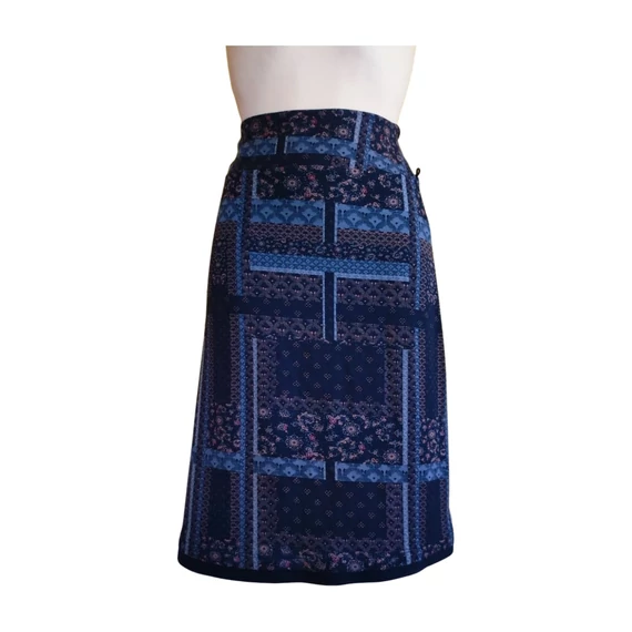 Tom Tailor sötétkék mintás szoknya 