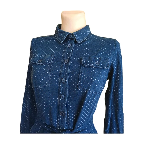 Boden sötétkék pöttyös női ingruha