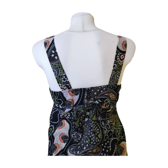 Inditex fekete mintás női nyári ruha