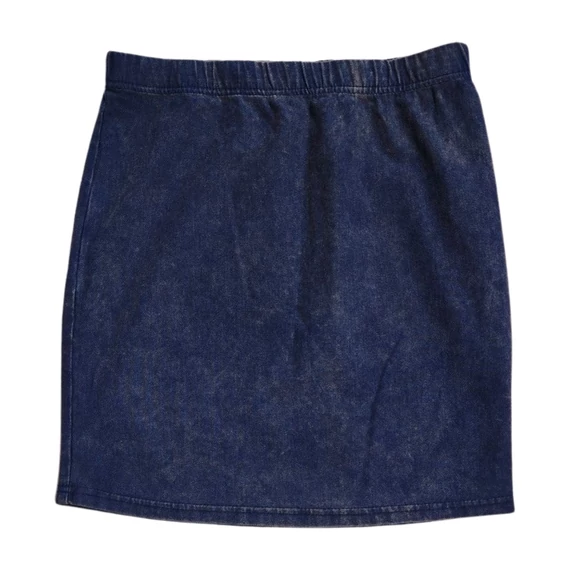 Fishbone szürkés kék farmer miniszoknya