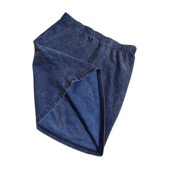 Fishbone szürkés kék farmer miniszoknya