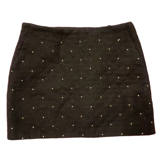 Ochirly fekete szegecses mintájú miniszoknya