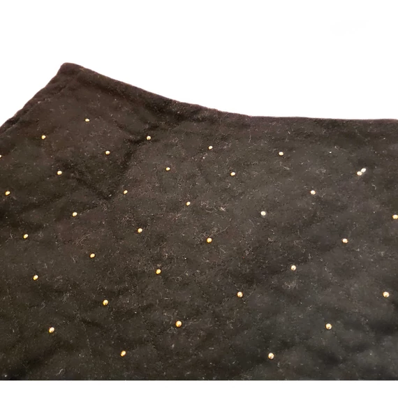 Ochirly fekete szegecses mintájú miniszoknya (méret: L)