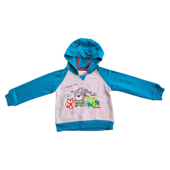 Ergee szürke és kék kapucnis pulóver 