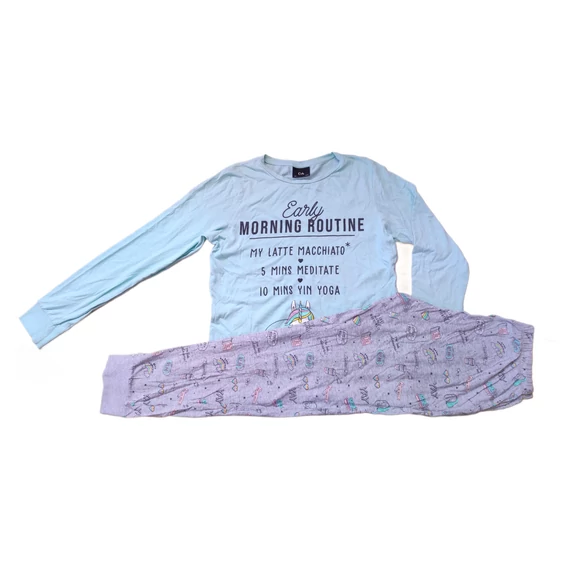 C&A világoskék unikornisos lány pizsama