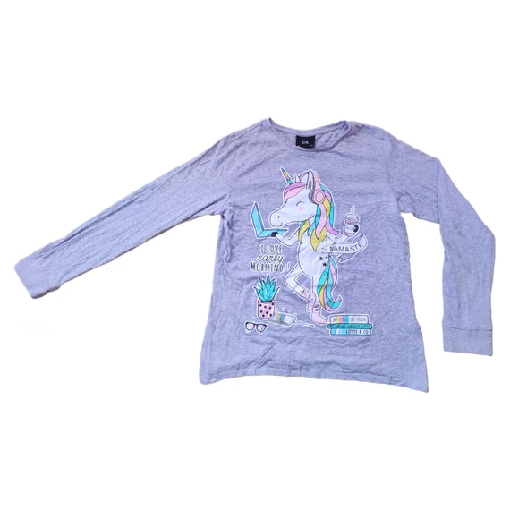 C&A szürke és kék unikornisos lány pizsama (méret: 158)