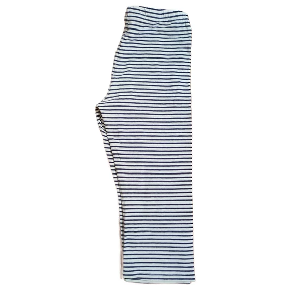 H&M fekete-fehér csíkos 3/4-es lány leggings (méret: 140)