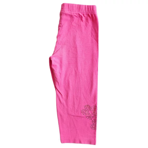 Kiki & Koko rózsaszín strasszos 3/4-es kislány leggings (méret: 116)