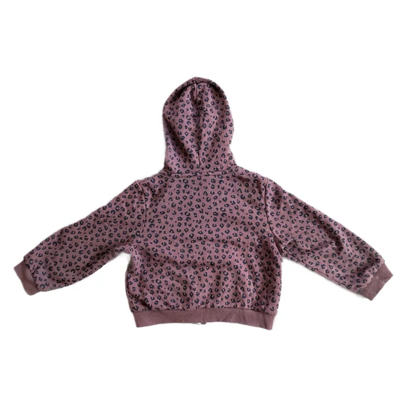 H&M barna leopárdmintás kislány kapucnis pulóver (méret: 98/104)