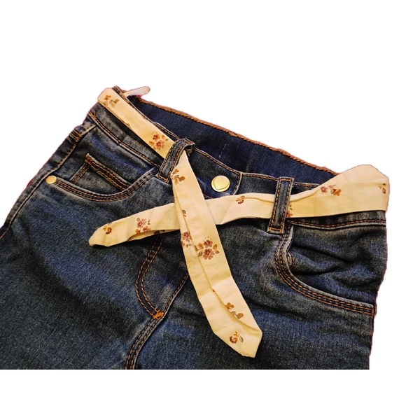 C&A kék farmernadrág derekán kötővel (méret: 86)