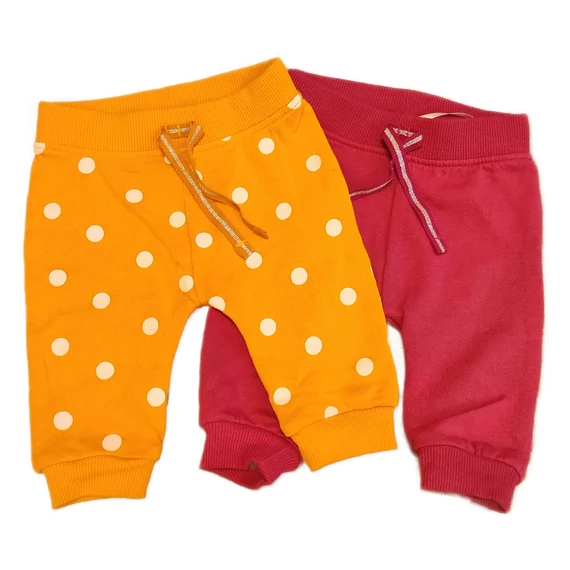 Ergee sárga és lila baba melegítőnadrág párban