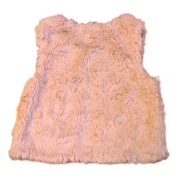 H&M rózsaszín szőrös kislány mellény (méret: 116)