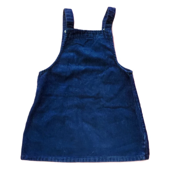 H&M sötétkék kordbársony kislány kantáros szoknya (méret: 98)