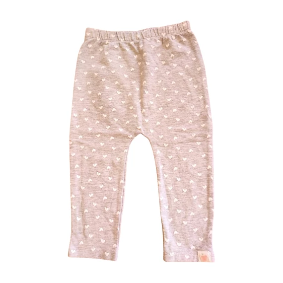 Topolino szürke szivecskés baba leggings
