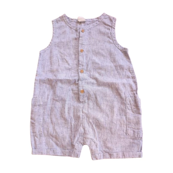 H&M kék csíkos baba napozó