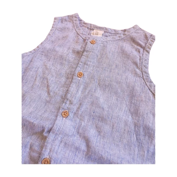H&M kék csíkos baba napozó