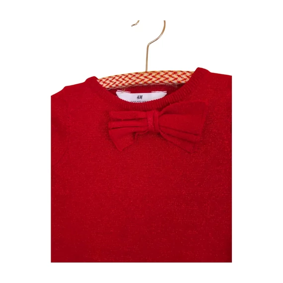 H&M piros fényes elegáns baba ruha