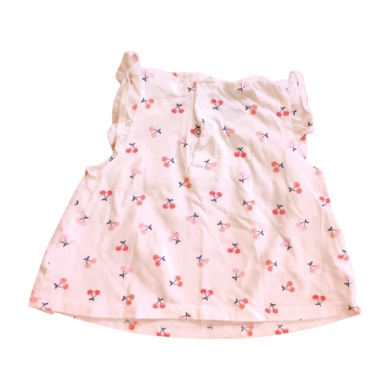 René Rofé fehér cseresznye mintás baba blúz