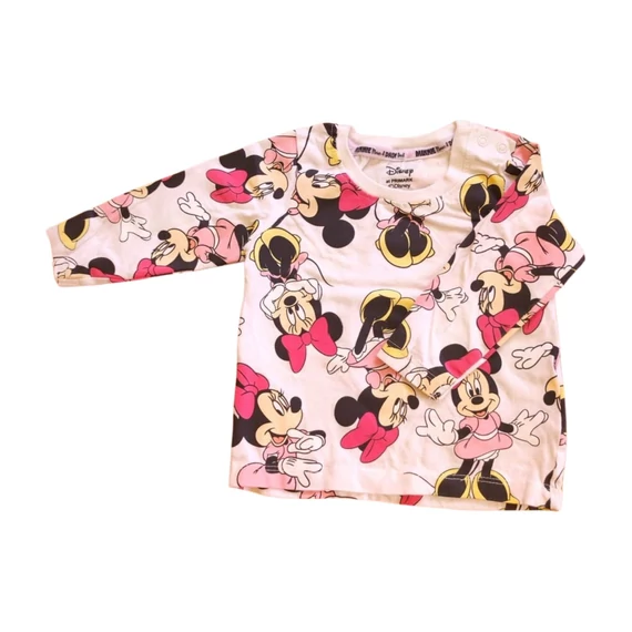 Primark fehér Minnie mintás hosszú ujjú felső 