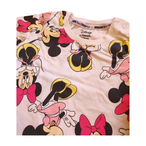 Primark fehér Minnie mintás hosszú ujjú felső (méret: 68)