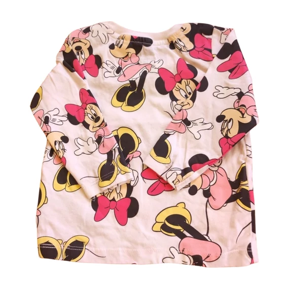 Primark fehér Minnie mintás hosszú ujjú felső (méret: 68)