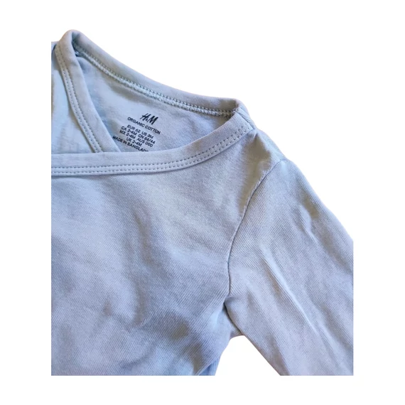 H&M barna és zöld átlapolt hosszú ujjú body párban (méret: 62)