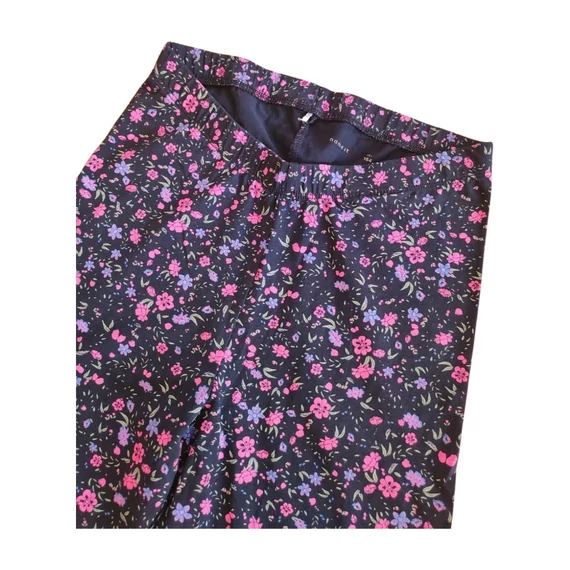 Name it sötétkék virágmintás lány leggings (méret: 164)
