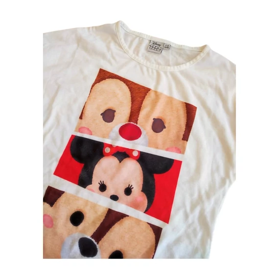 Disney fekete-fehér Minnie hosszú ujjú lány felső (méret: 140)