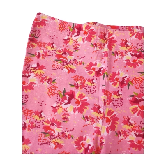 Dopodopo rózsaszín virágos lány 3/4-es  leggings