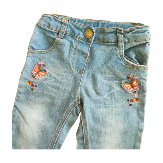 Topolino kék lepkés baba farmernadrág 