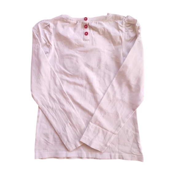 C&A fehér mintás kislány hosszú ujjú felső