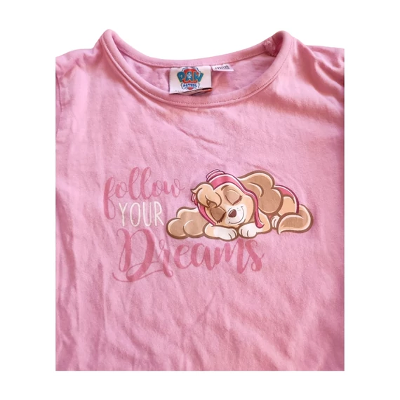 Nickelodeon rózsaszín Mancs Őrjárat mintás kislány hosszú ujjú felső