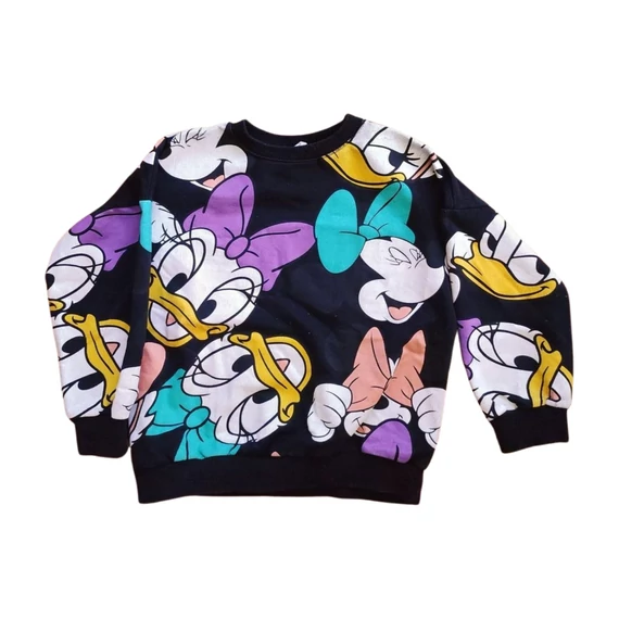 Zara fekete Mickey mintás kislány pulóver