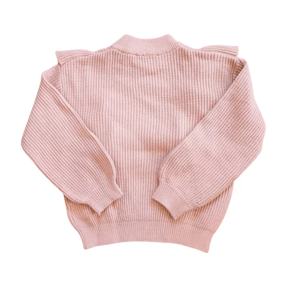 C&A rózsaszín kötött kislány pulóver