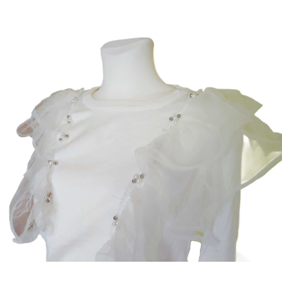 Lamer & Co. fehér elegáns női pulóver (méret: S/M)