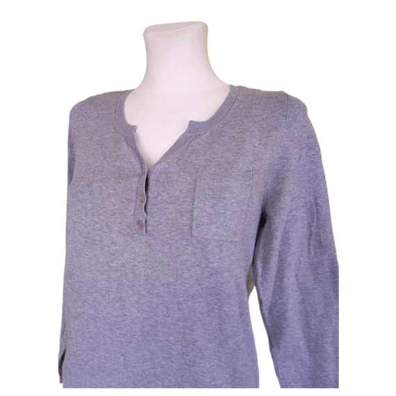 C&A szürke basic zsebes női pulóver (méret: L)
