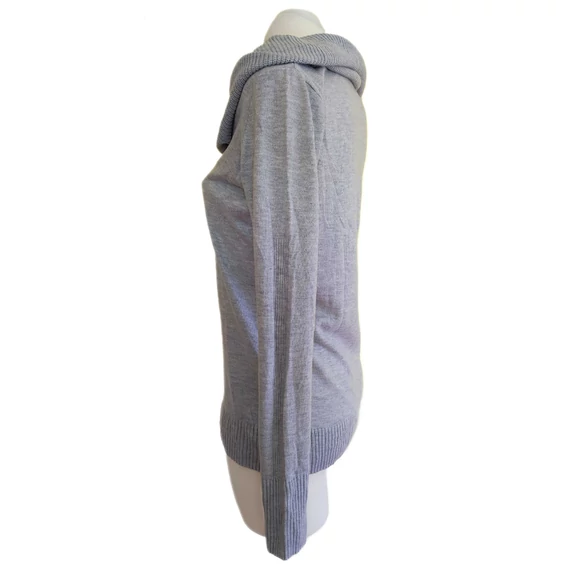 Esprit szürke bő nyakú női pulóver (méret: M)