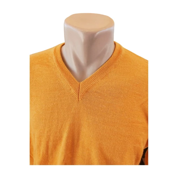 Bexley's sárga férfi gyapjú pulóver