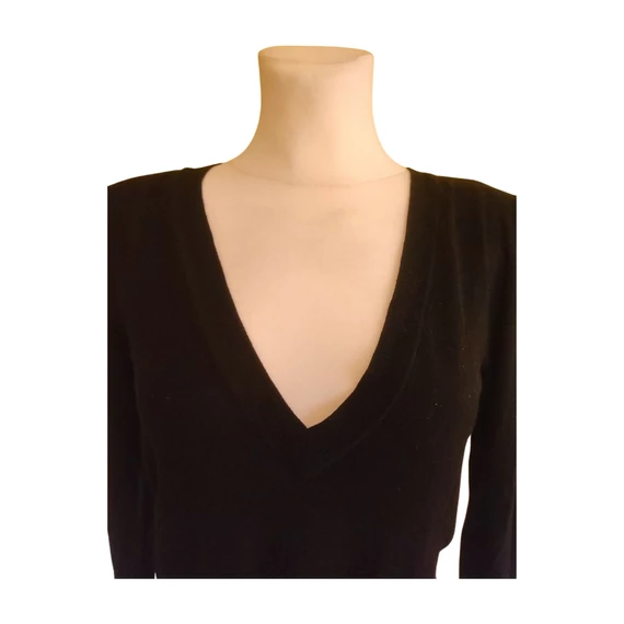 Mango fekete vékony női pulóver